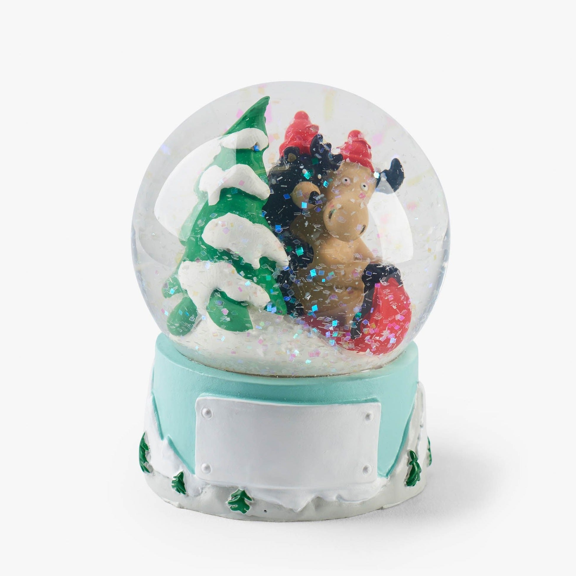 Little Blue House Mini Sledding Friends Snow Globe