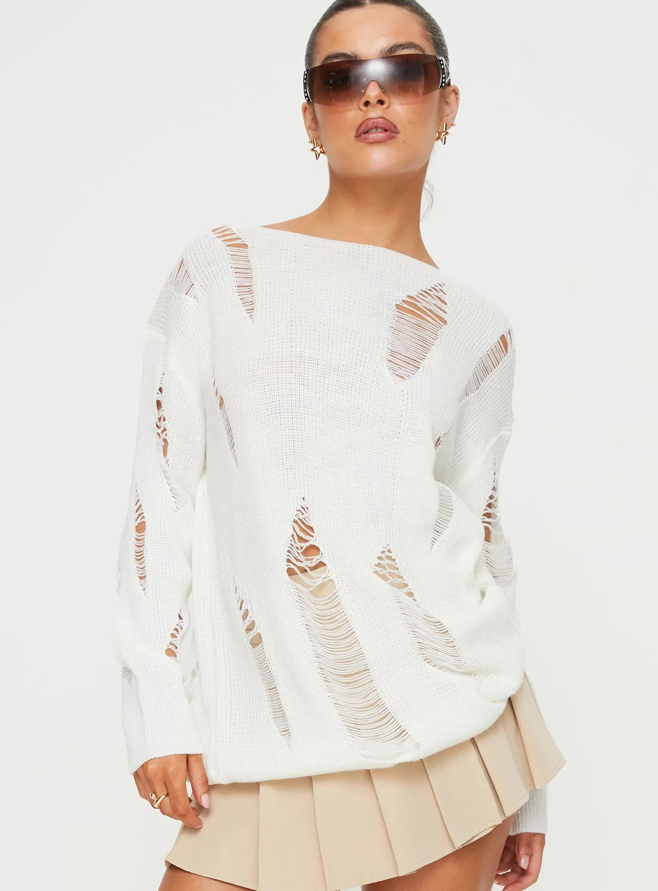 Monaghan Knit Jumper White