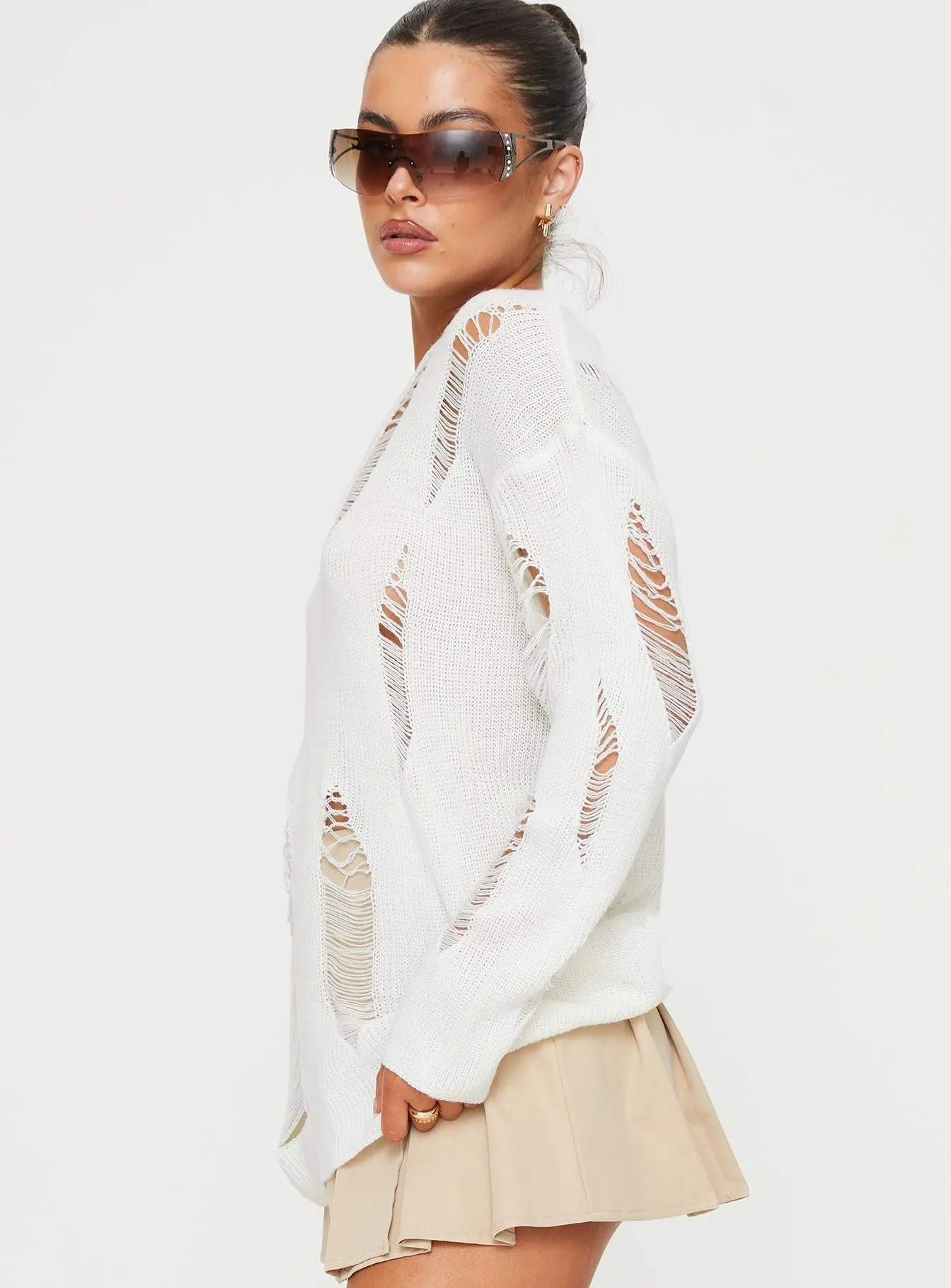 Monaghan Knit Jumper White