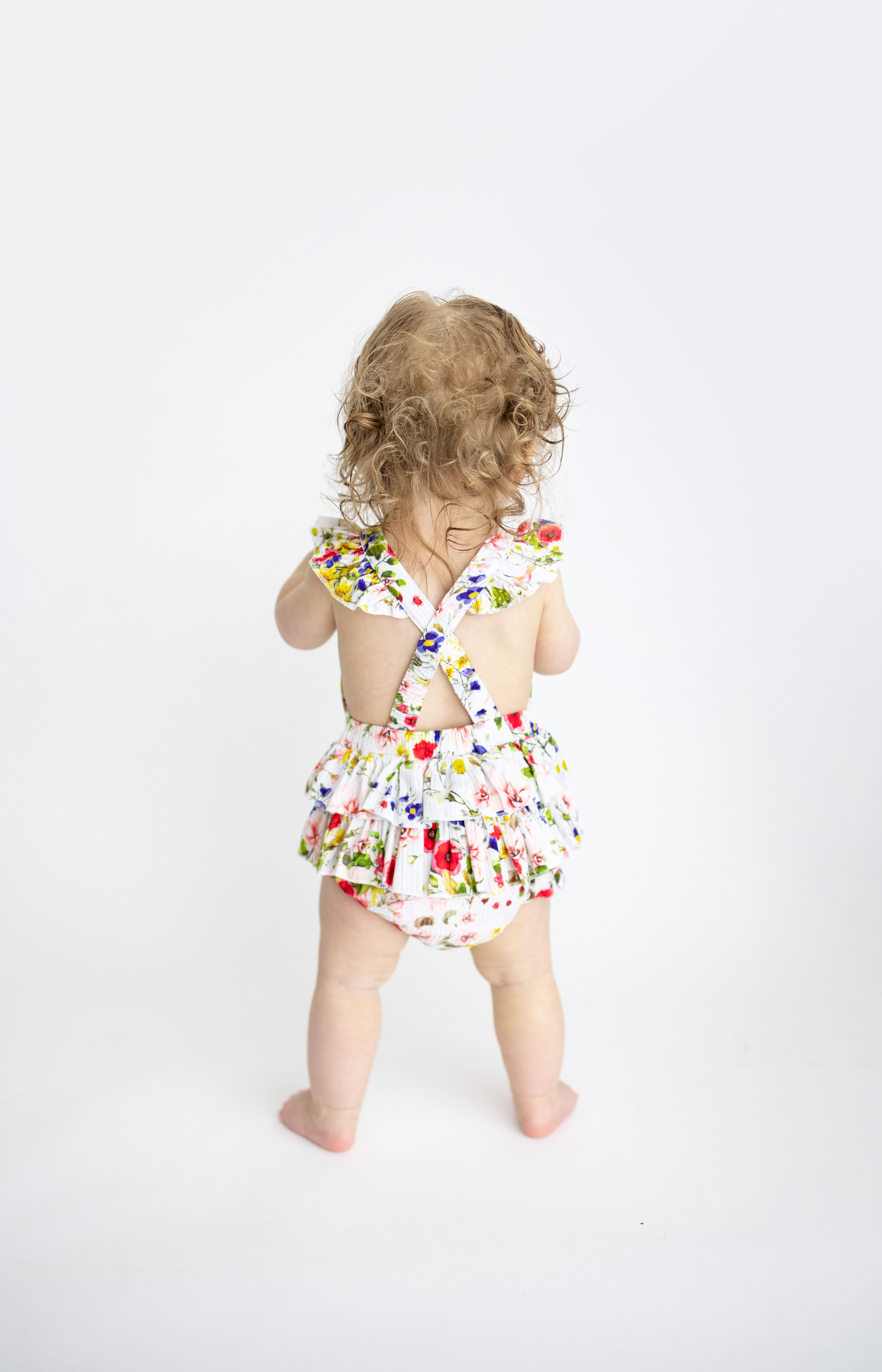 Posh Peanut - Barbara - Ruffled Strap Bubble Romper