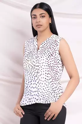 Printed Sleeveless Top