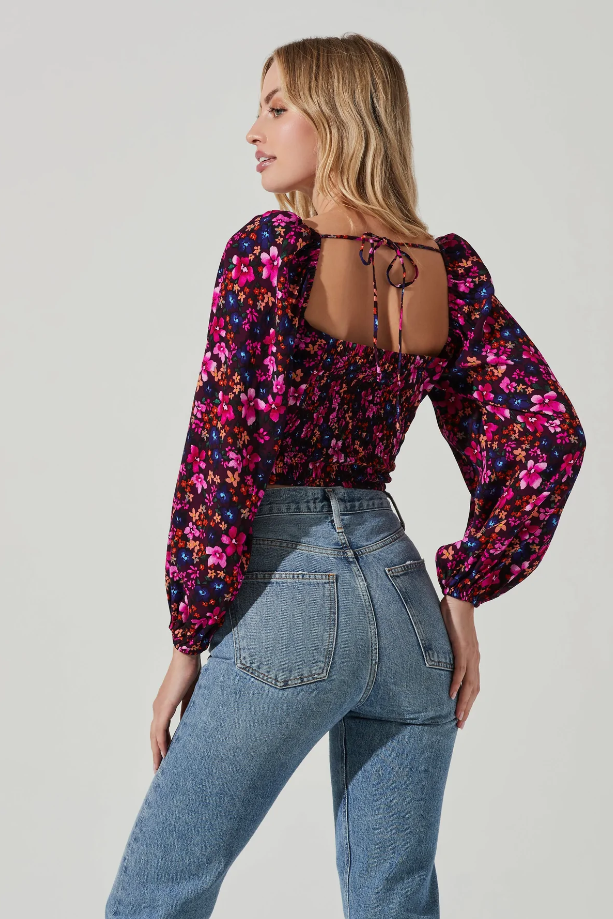 Purple multi Edwina top