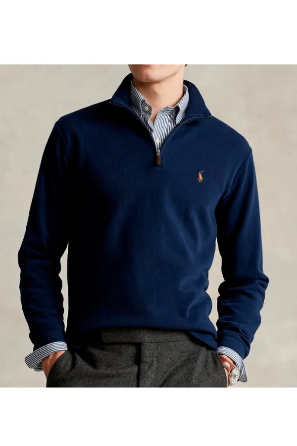 Ralph Lauren 1/4 Zip Logo Pullover Navy