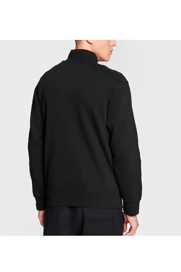 Ralph Lauren Full Zip Track Top Double Knit Black