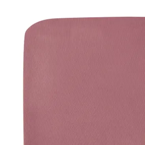 Ribbed Crib Sheet in Dusty Rose