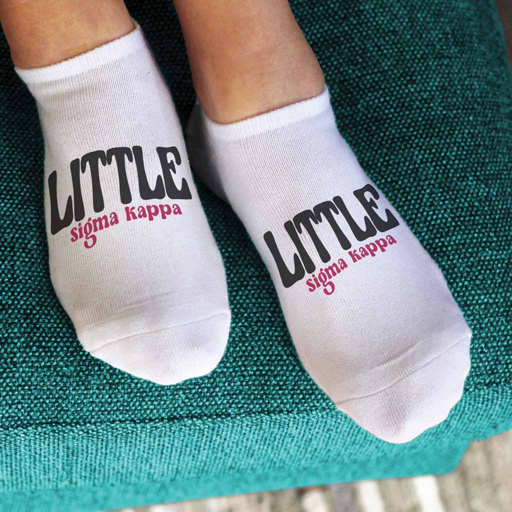 Sigma Kappa No Show Socks for Bigs and Littles