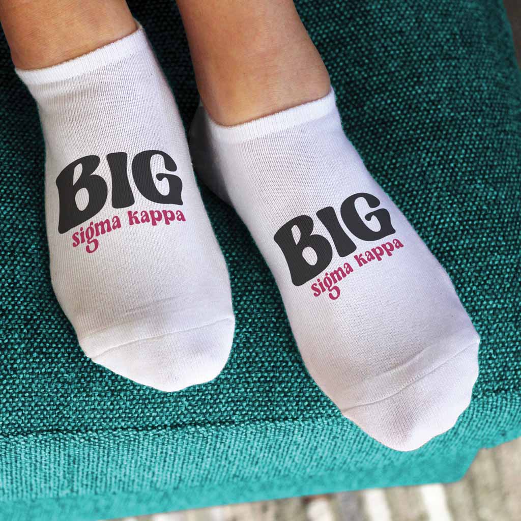 Sigma Kappa No Show Socks for Bigs and Littles