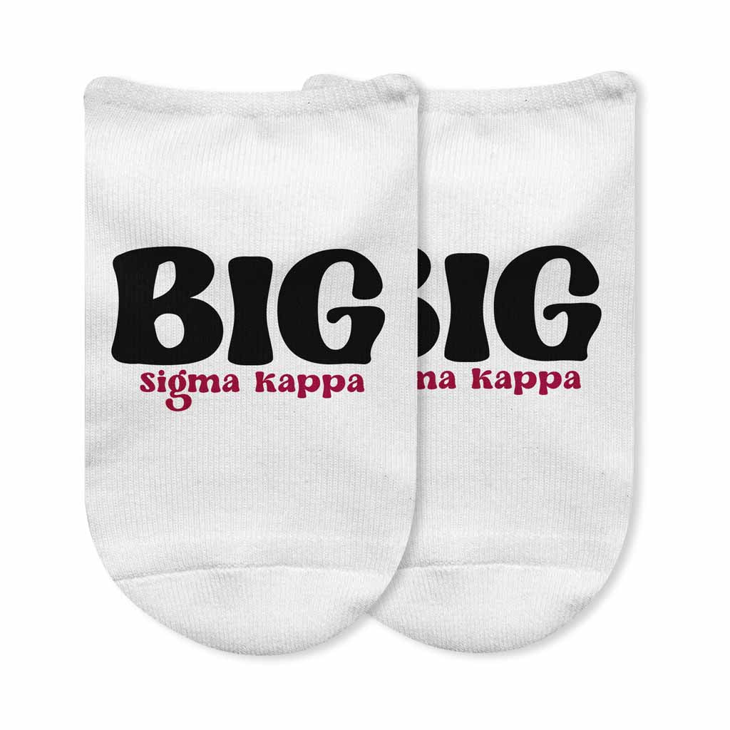 Sigma Kappa No Show Socks for Bigs and Littles