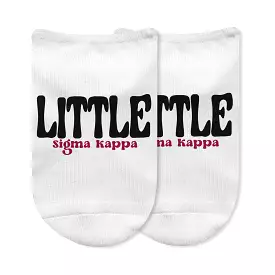 Sigma Kappa No Show Socks for Bigs and Littles