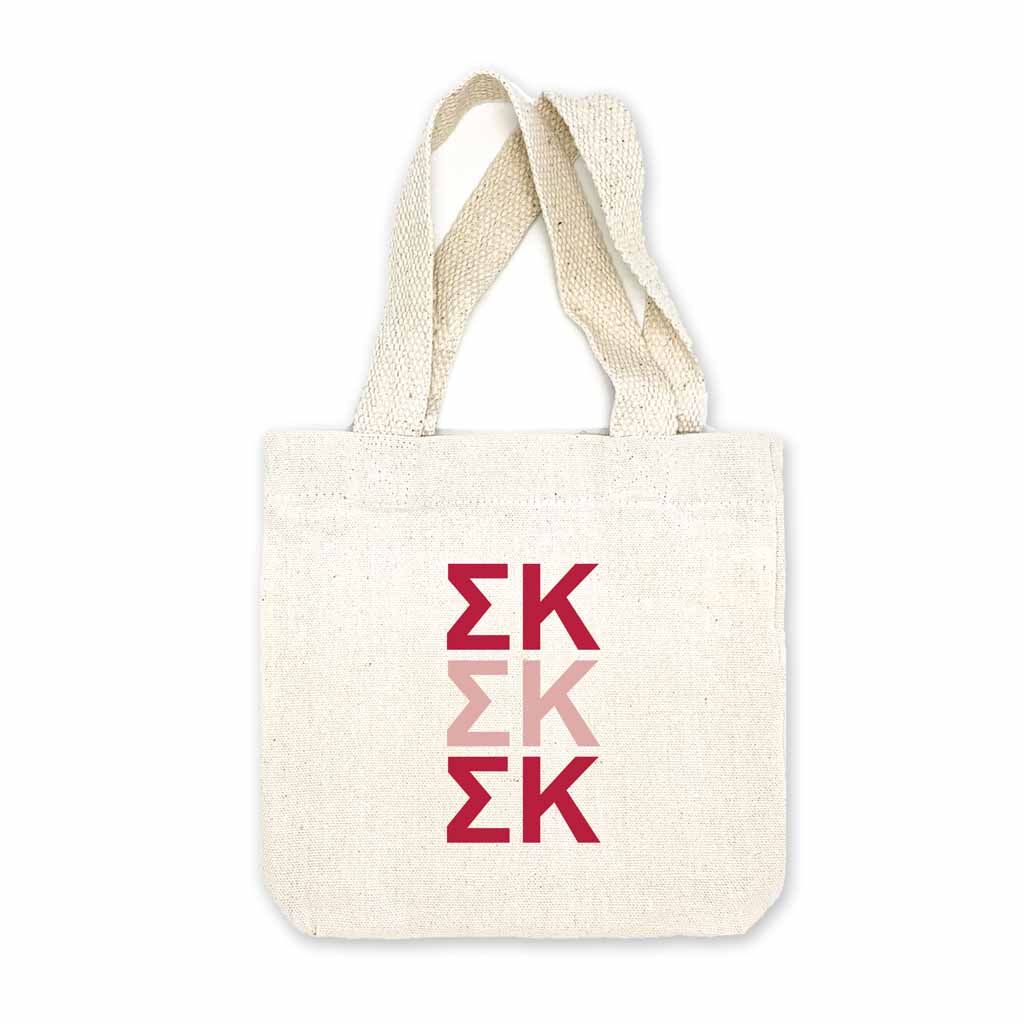 Sigma Kappa Sorority Greek Letters Mini Tote Gift Bag