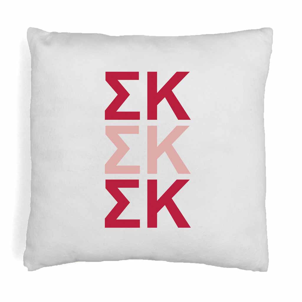 Sigma Kappa Throw Pillow Cover with Greek Letters