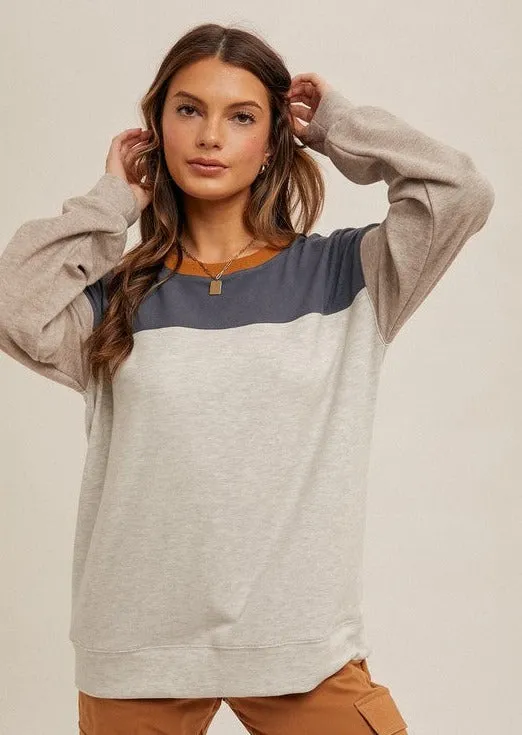 Slate Gray Soft As A Cloud Crewneck Pullover