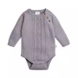 Tiny Twig Bodysuit Cable Knit - Drizzle