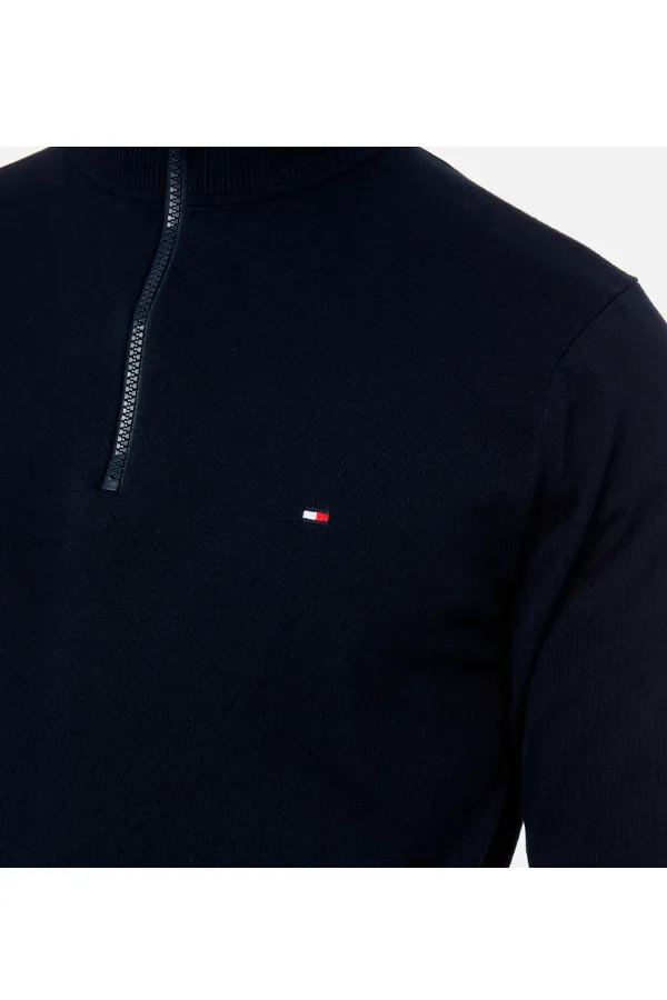 Tommy Hilfiger 1/4 Zip 1985 Pima Knit Navy