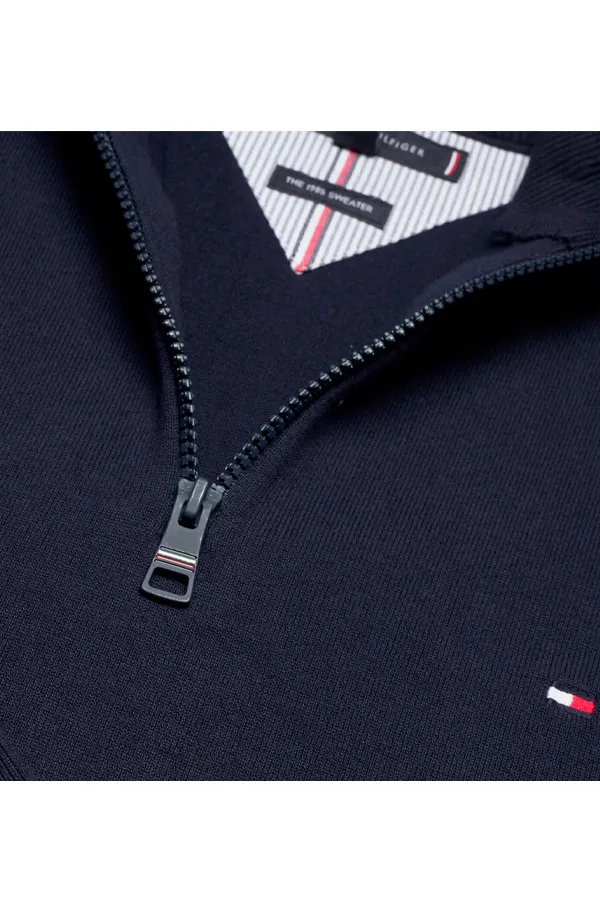 Tommy Hilfiger 1/4 Zip 1985 Pima Knit Navy