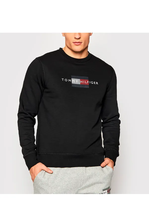 Tommy Hilfiger Line Logo Sweatshirt Black