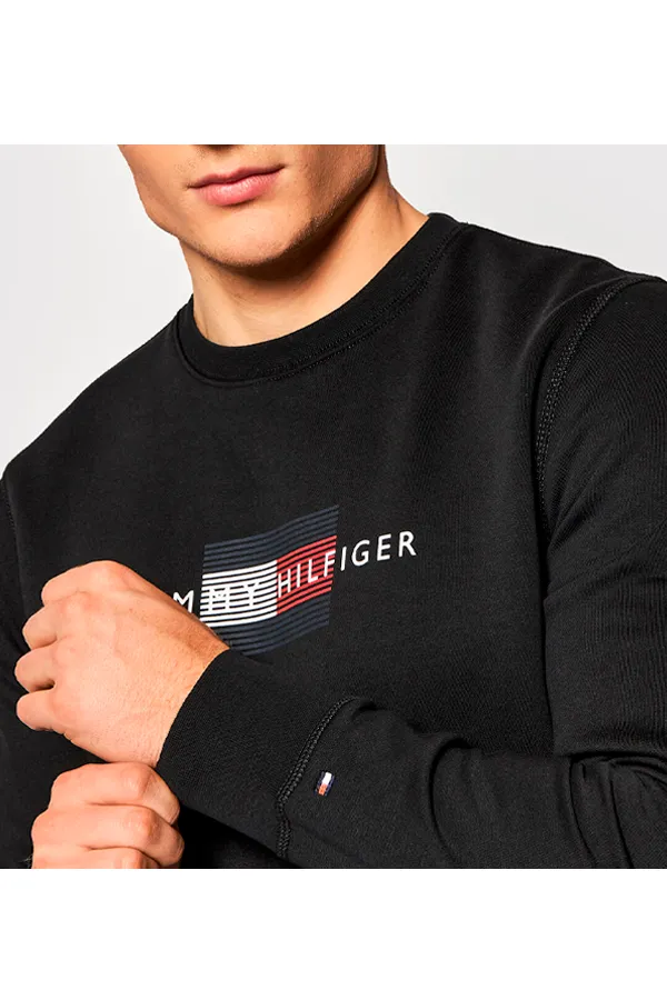 Tommy Hilfiger Line Logo Sweatshirt Black