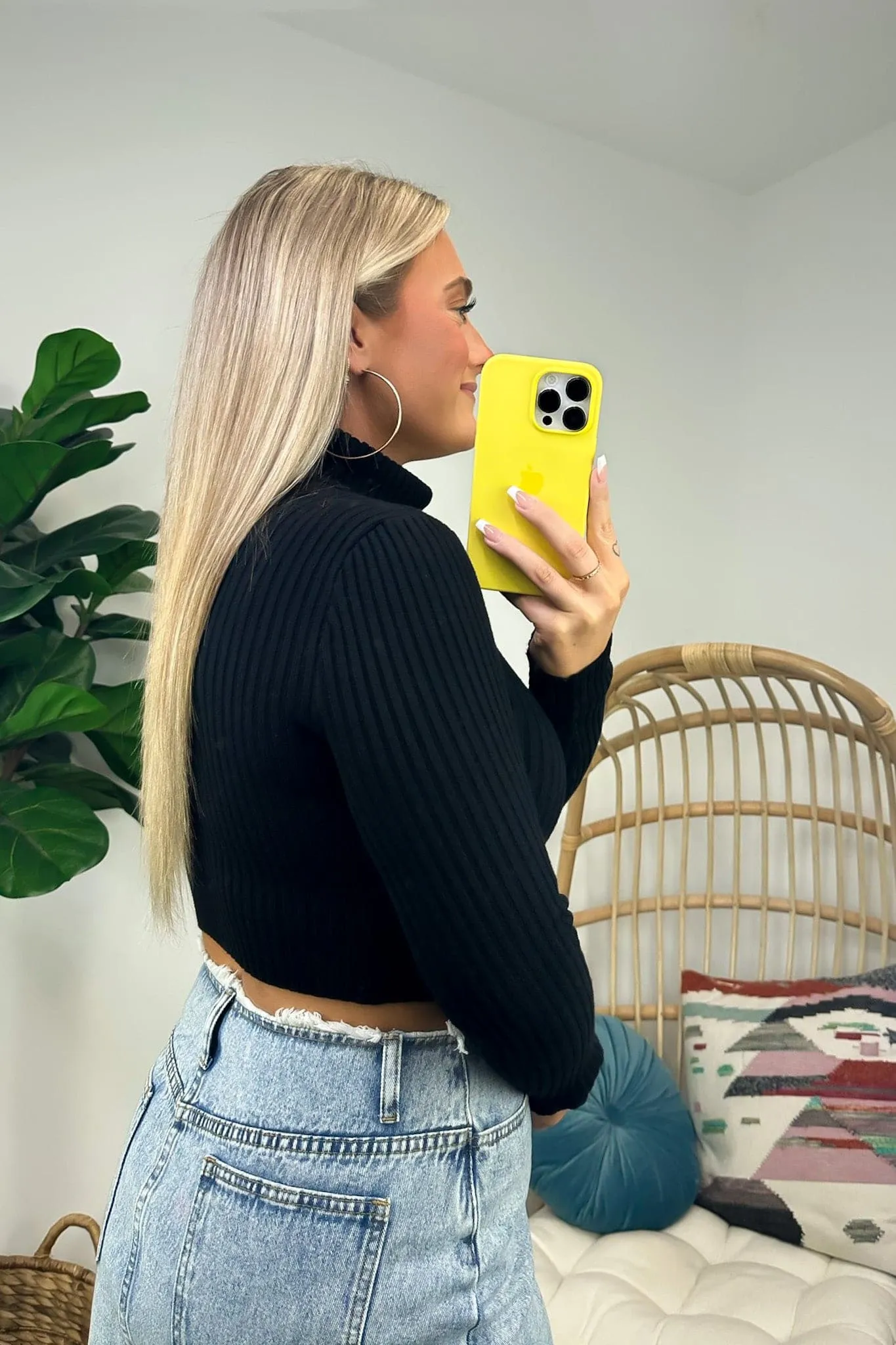 Torrie Turtleneck Cropped Top - FINAL SALE