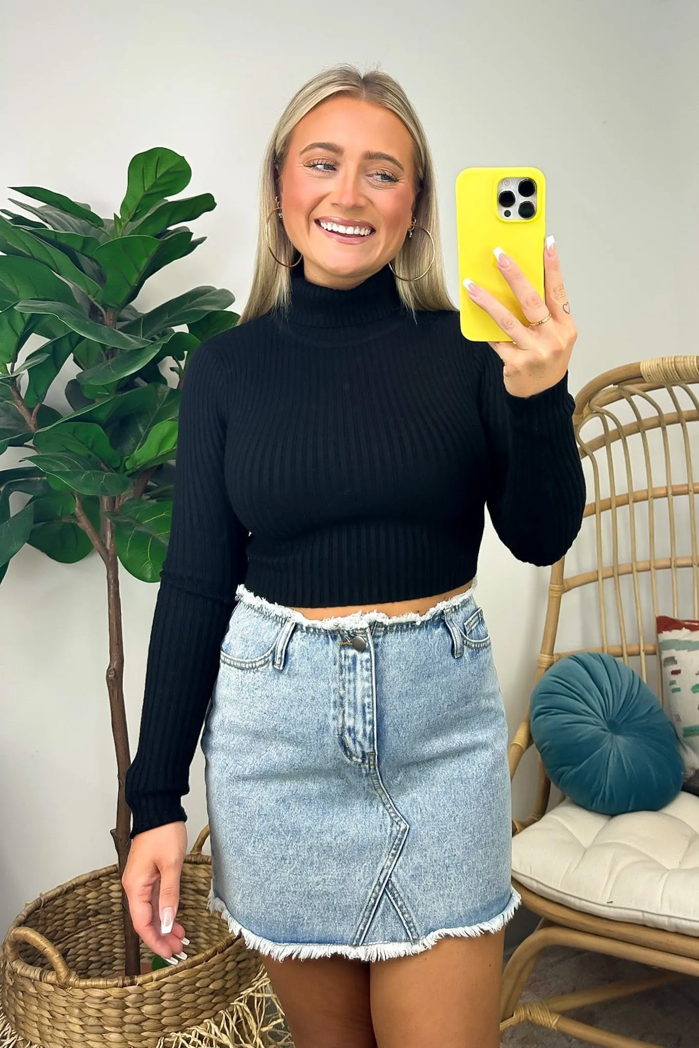 Torrie Turtleneck Cropped Top - FINAL SALE