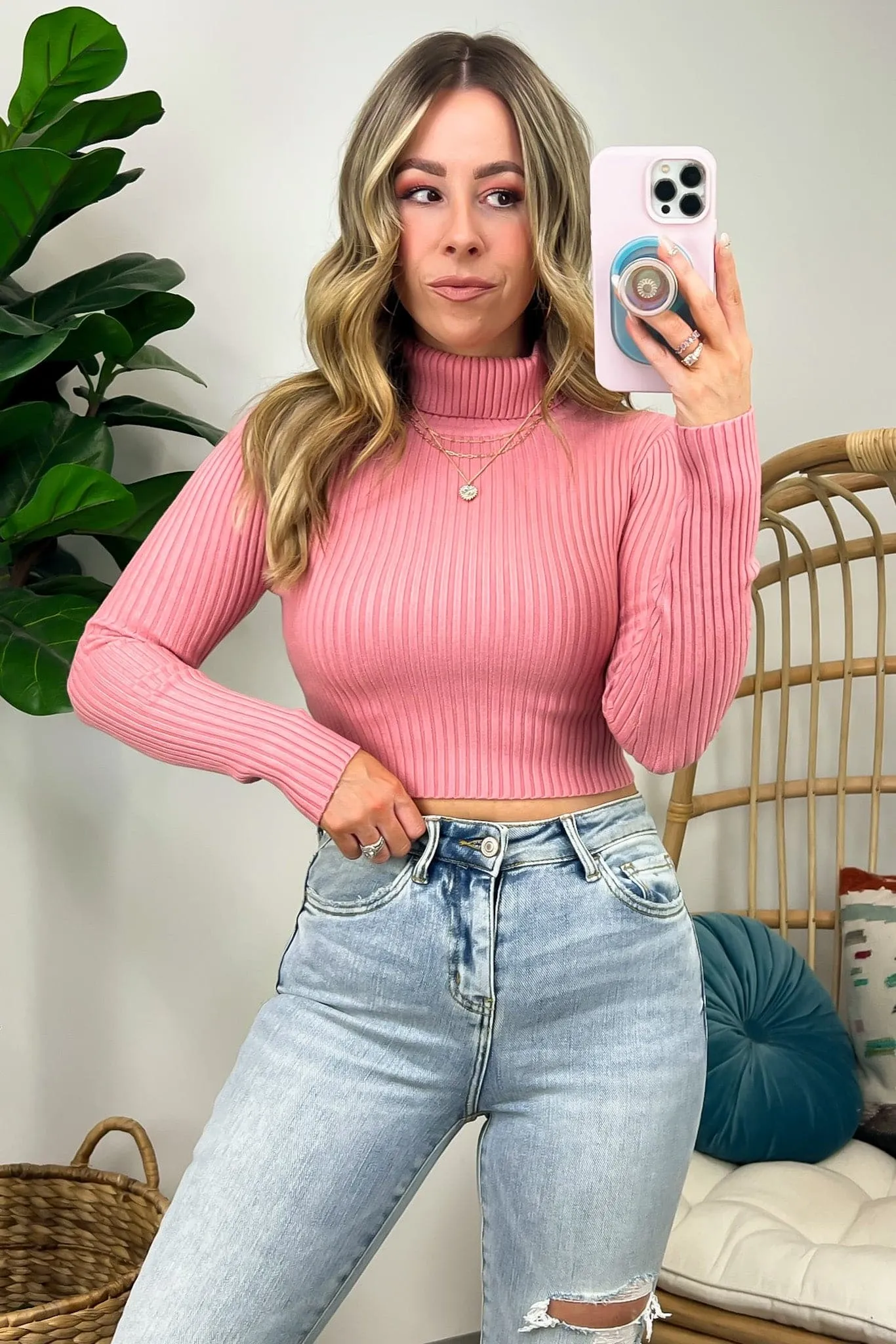 Torrie Turtleneck Cropped Top - FINAL SALE