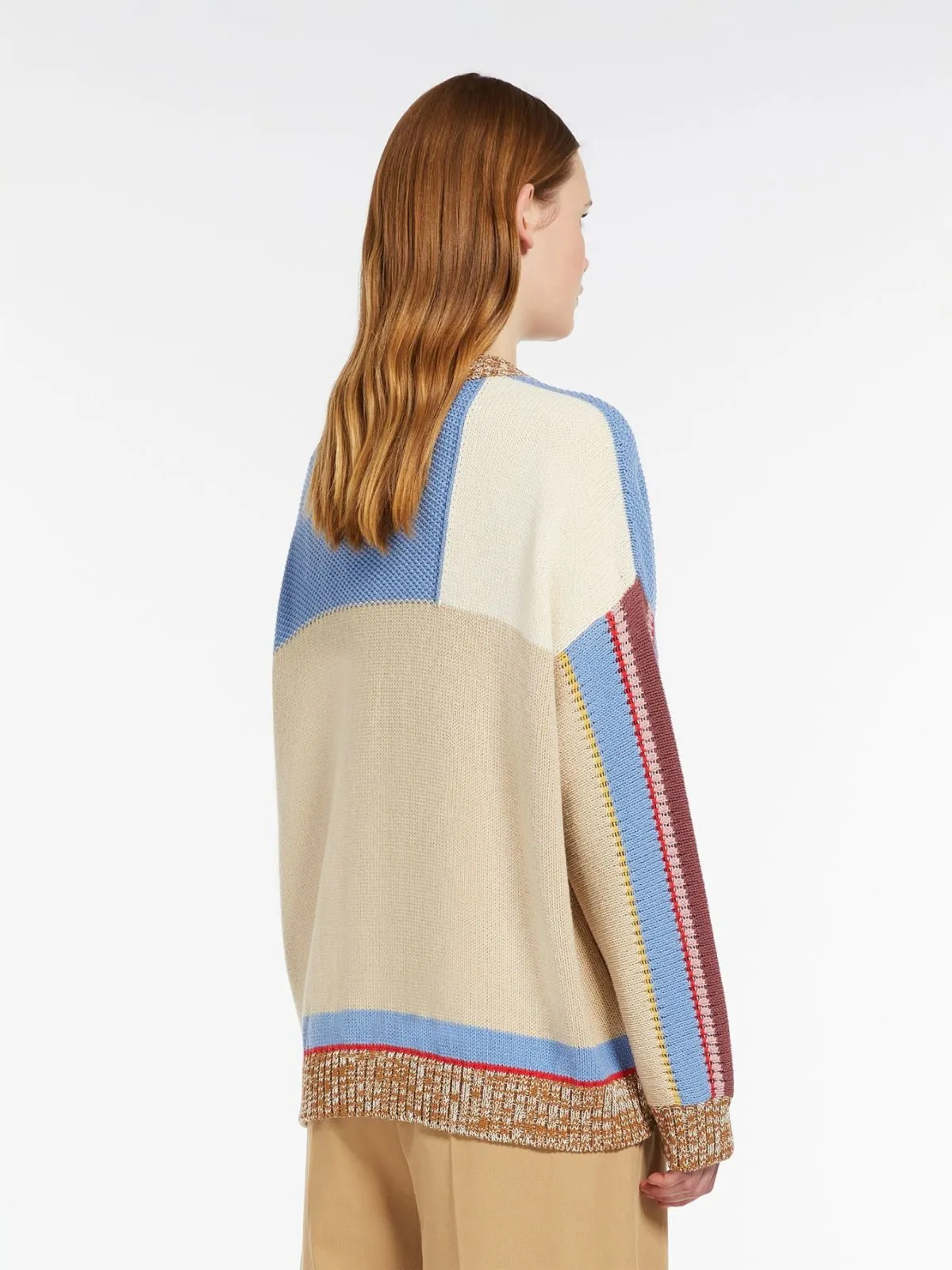 Weekend Max Mara Giorno Patchwork Cardigan in Multi