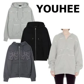 YOUHEE  |Long Sleeves Cotton Hoodies & Sweatshirts