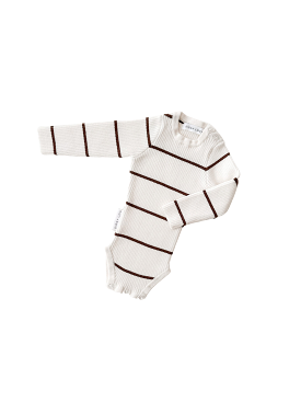 Ziggy Lou Bodysuit COCOA STRIPES