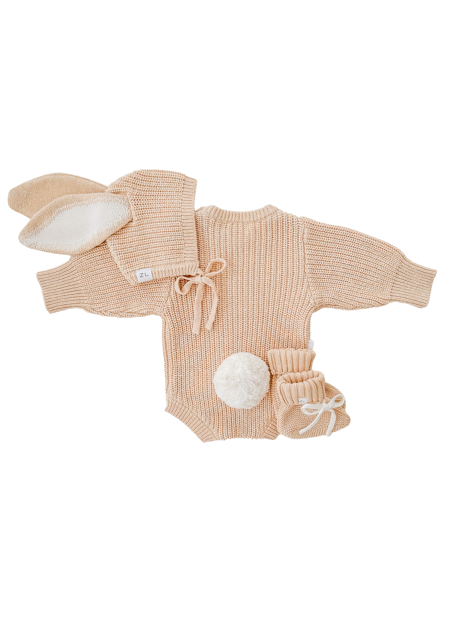 Ziggy Lou Bubble Romper Easter SAND FLECK