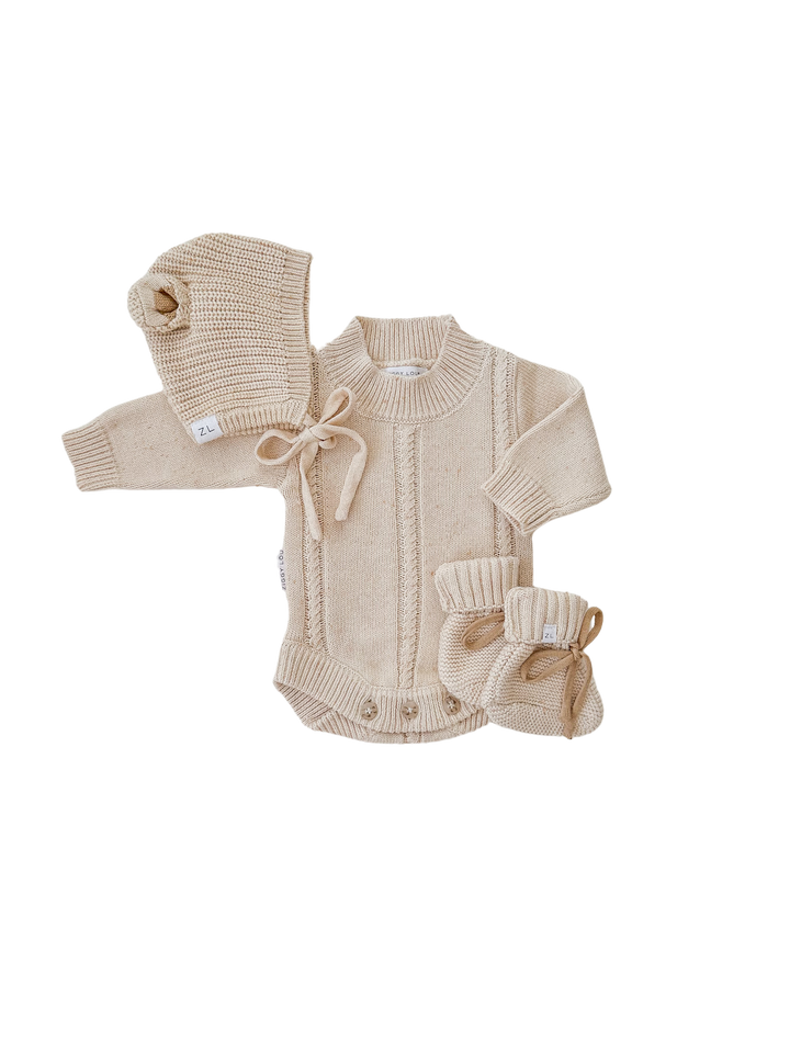 Ziggy Lou Heirloom Romper - Biscotti Fleck